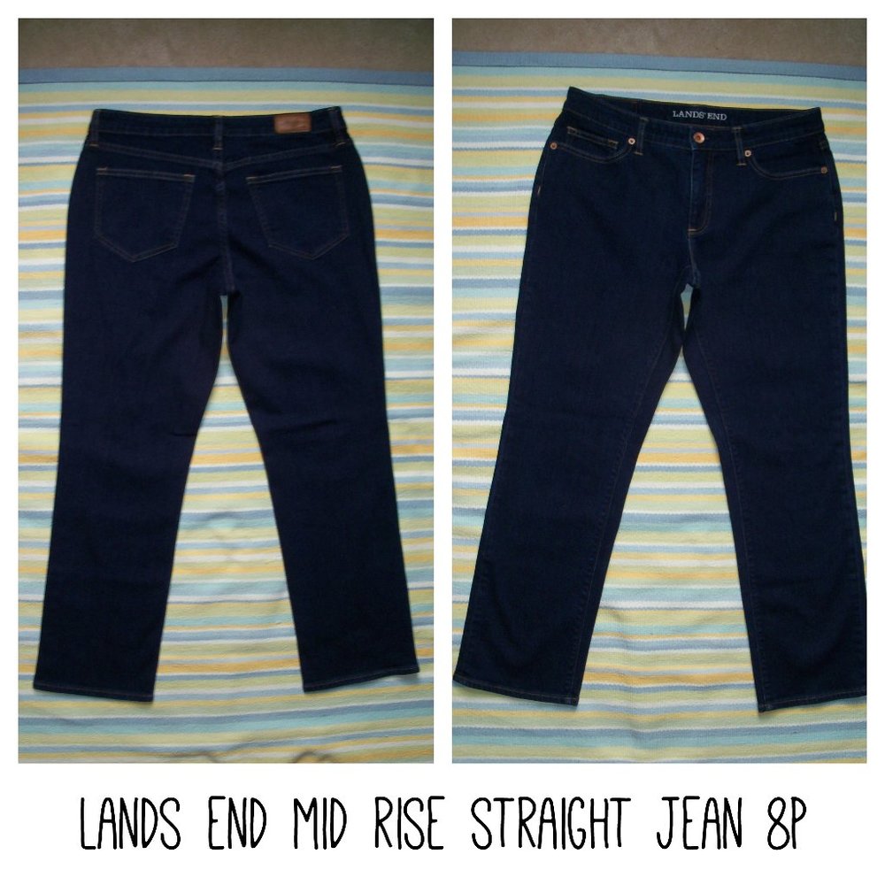 Lands End Mid Rise Straight Jean 8P